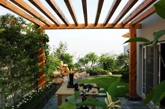成都屋顶花园设计花卉的种植方式